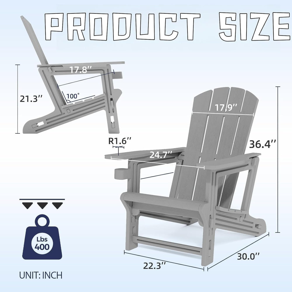 Adirondack Chair, All Weather Plastic Adirondack Chairs, Fire Pit Chairs with...