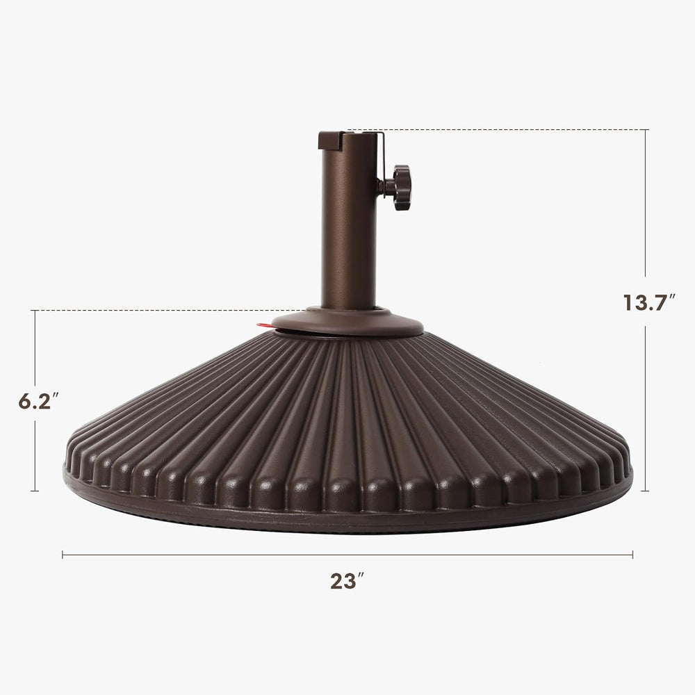 Abba Patio Umbrella Flower Base, Round Sunburst Outdoor Umbrella Stand, Table...