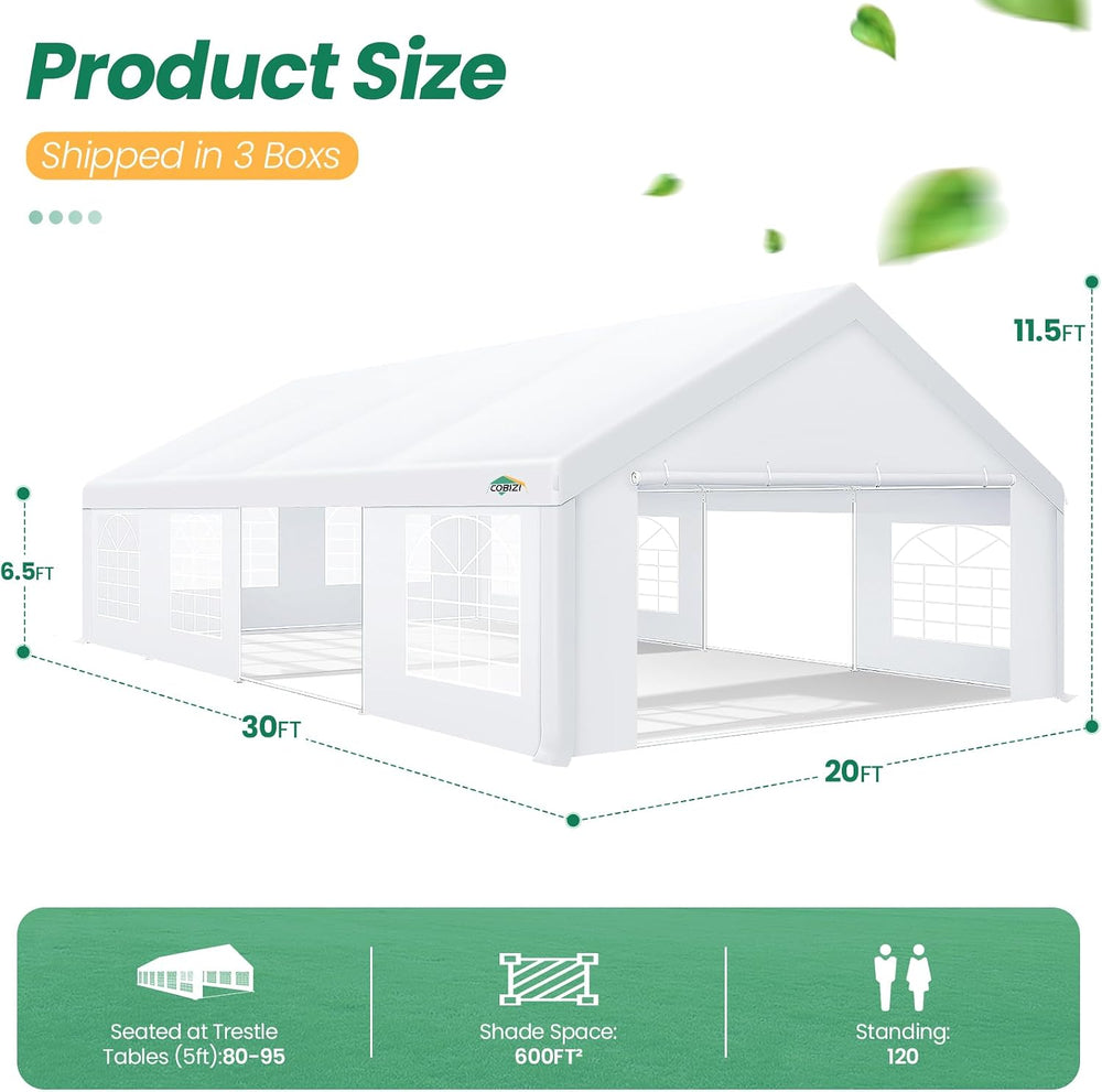 Tooluck 20x30 FT Party Tent Heavy Duty, Large Outdoor Event Tents for Parties...