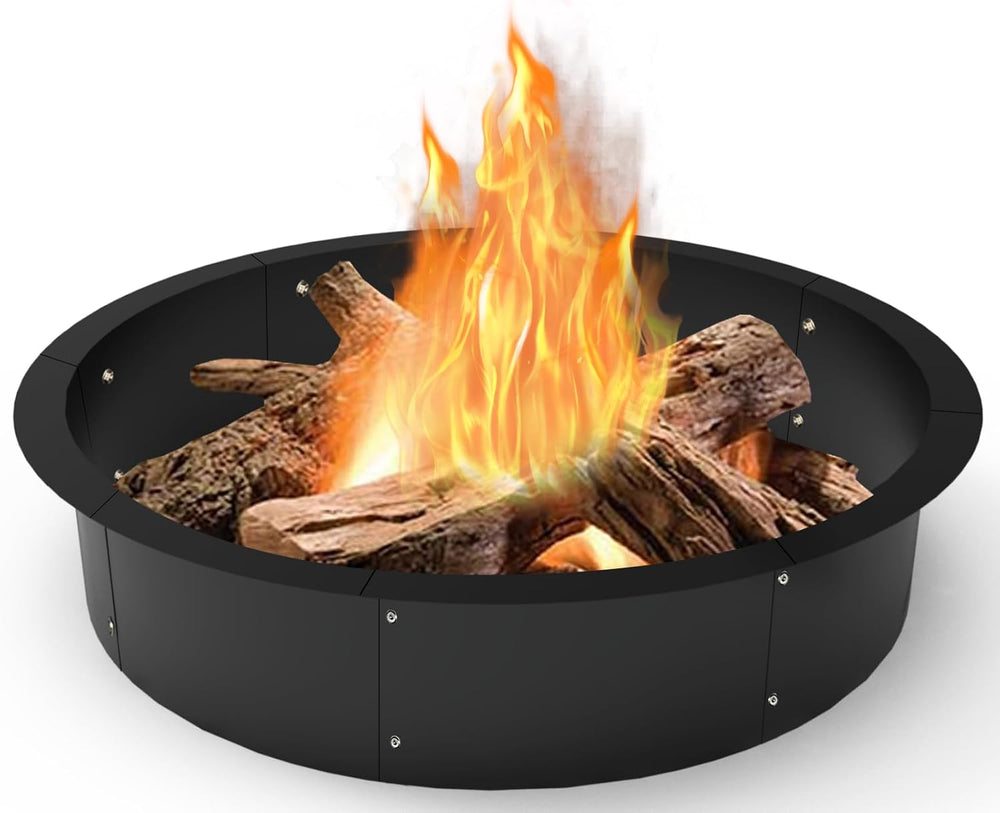 Koutemie Outdoor Fire Pit Ring Liner 40-Inch Outer/36-Inch Inner Diameter, He...