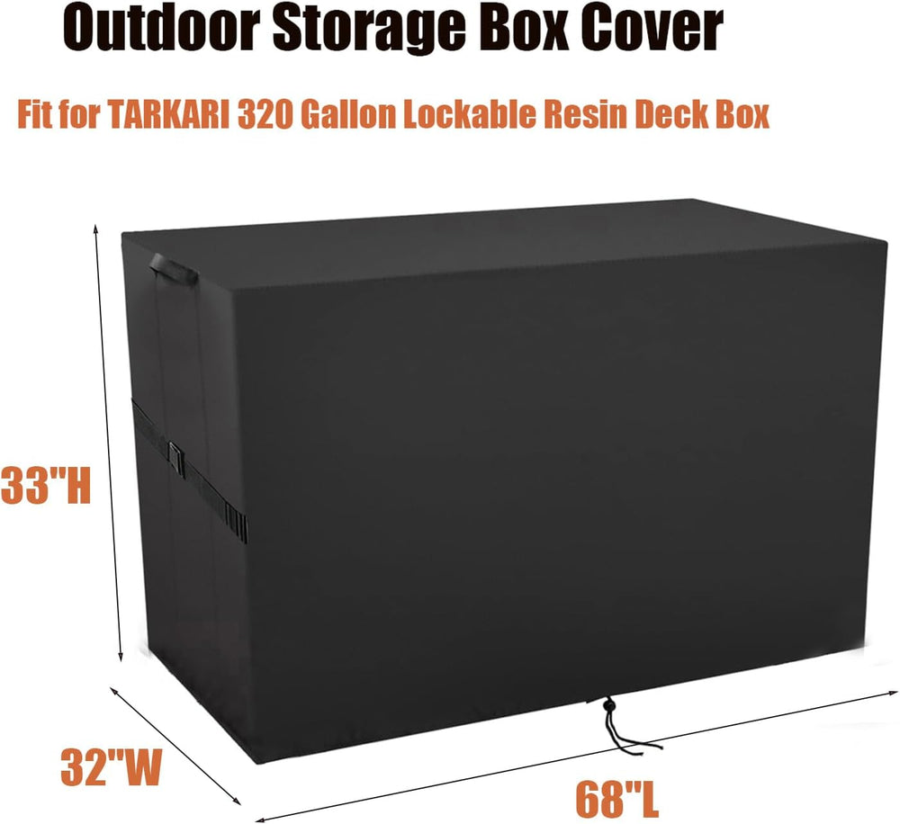Outdoor Storage Box Cover for TARKARI 320 Gallon Deck Box