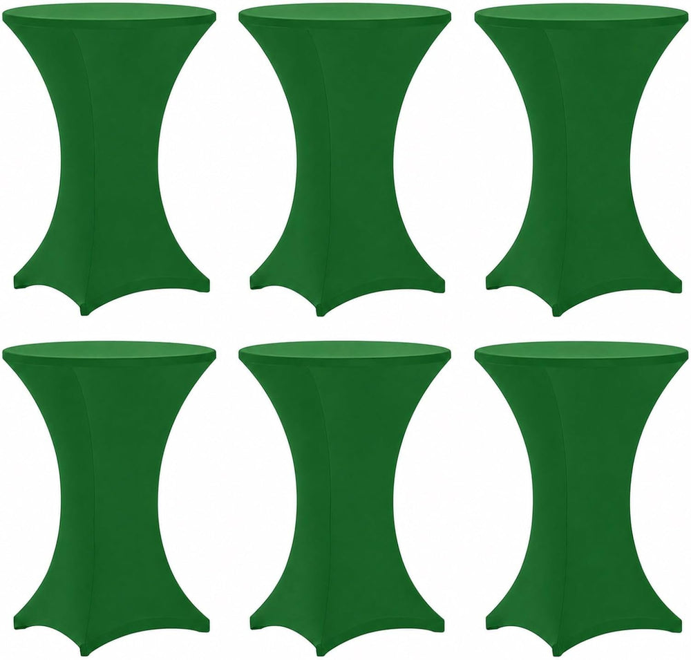 Cocktail Table Covers - 6 Pack 32x43 Inch Table Cloth - Green