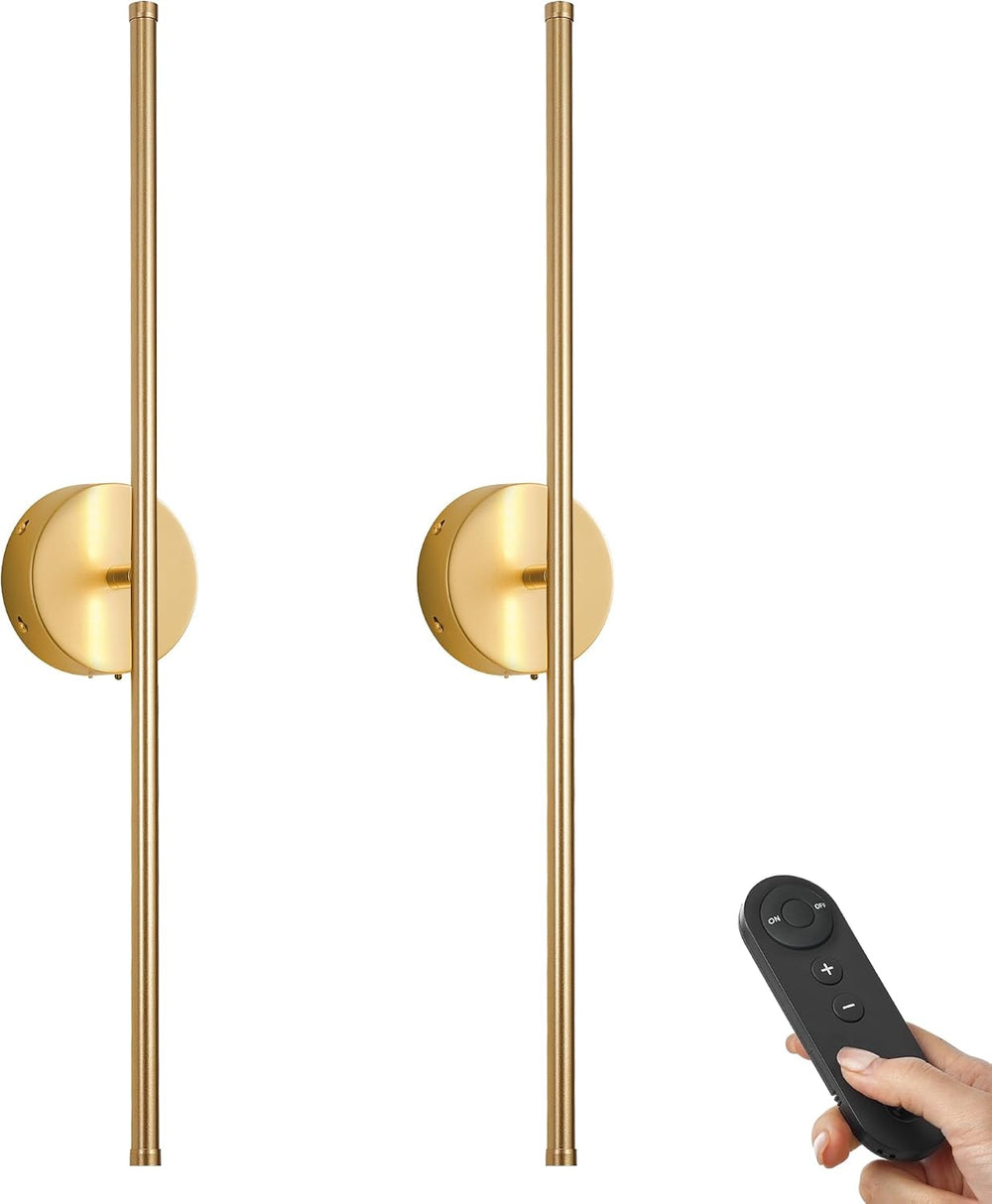 KARTOOSH Battery Operated Wall Sconces Set of Two Wireless Wall Lights
