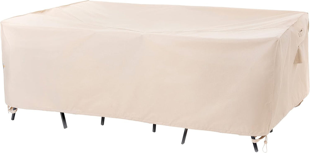 F&J Outdoors Patio Furniture Covers, Beige, 86"W x 44"D x 27.5&...