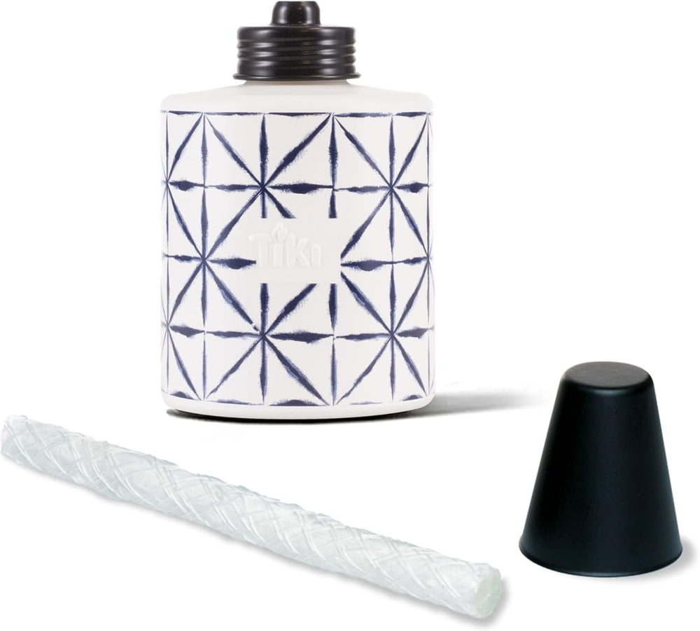 TIKI Glass Tie-Dye Tabletop Torches, 3-Pack – Decorative Outdoor TIKI Torches...