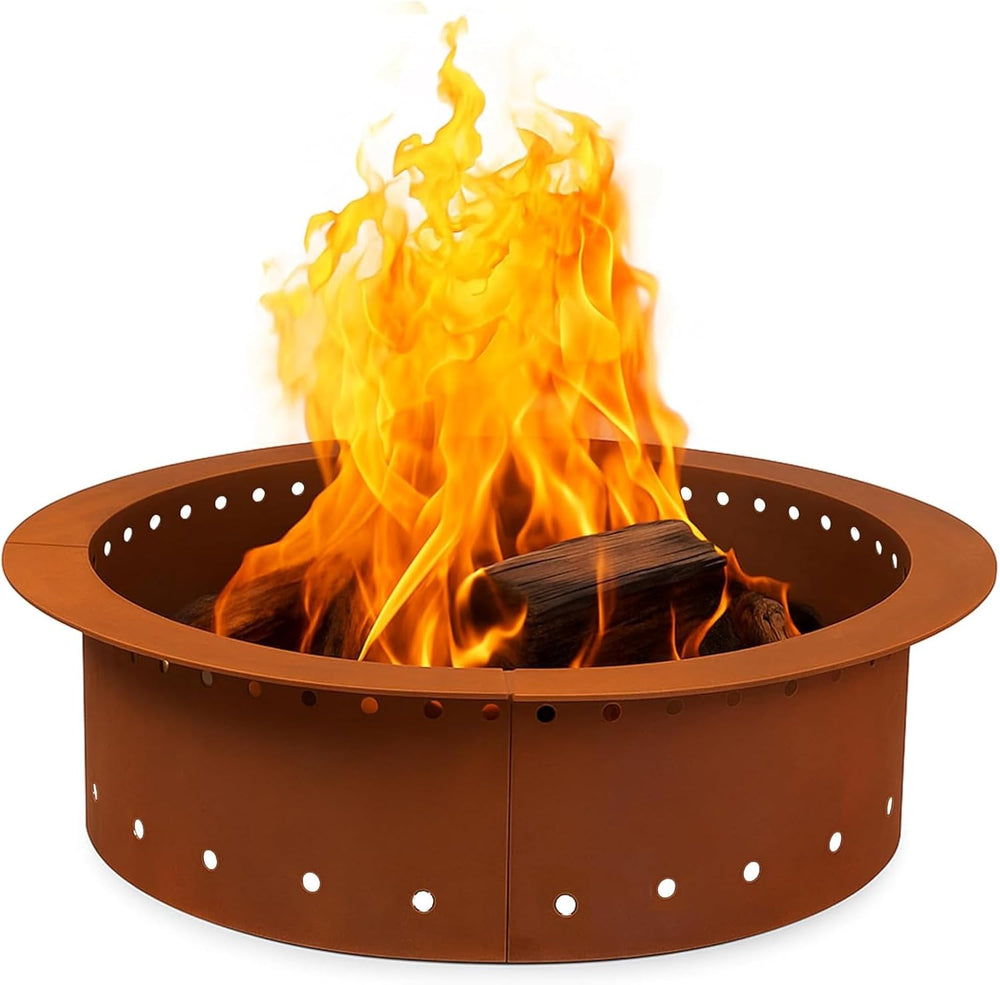 Iron Forge Tools Smokeless Outdoor Fire Pit Ring Insert 30 Inch Round