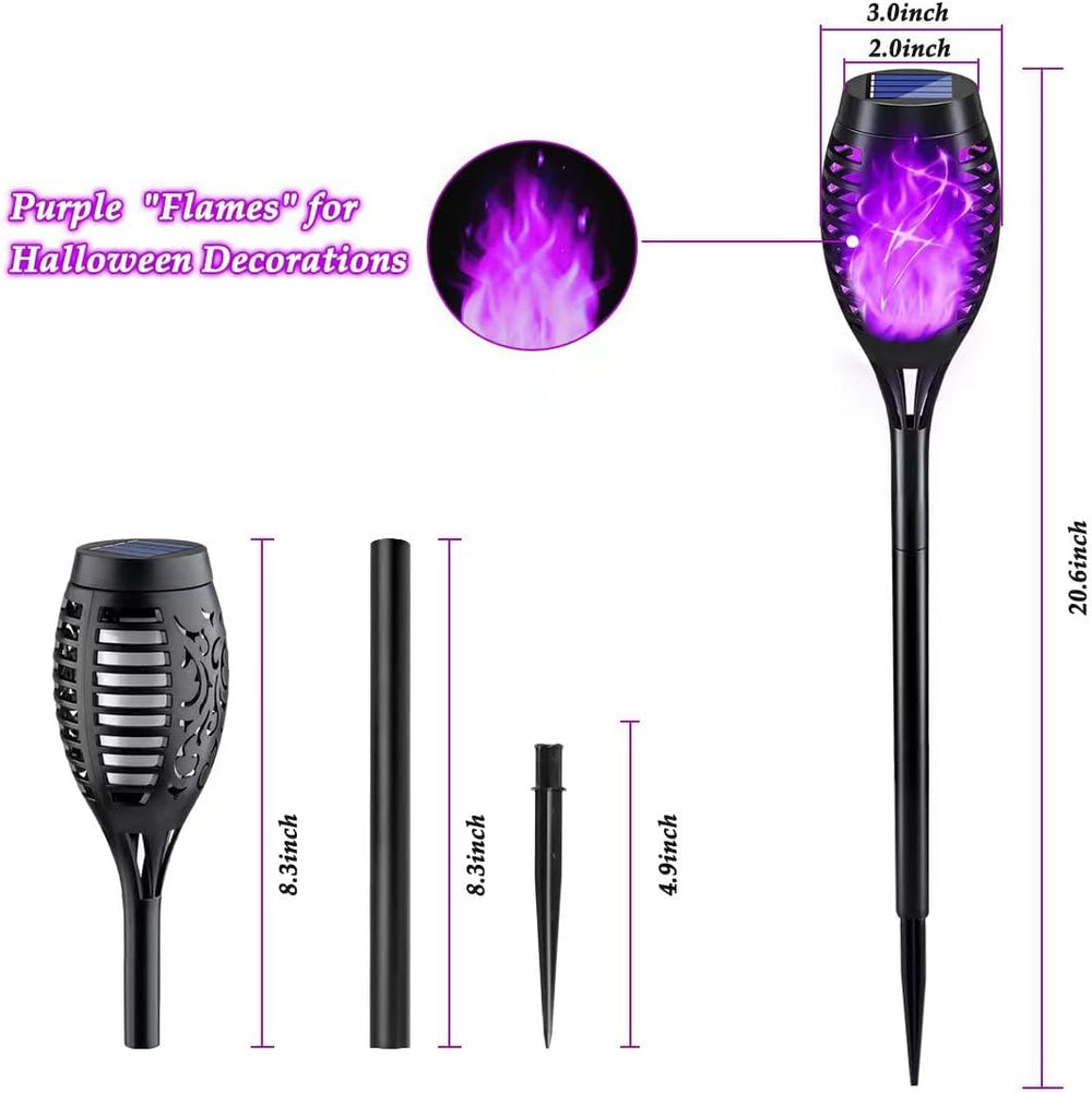 16Pack Purple Solar Halloween Lights for Halloween Decorations Outdoor