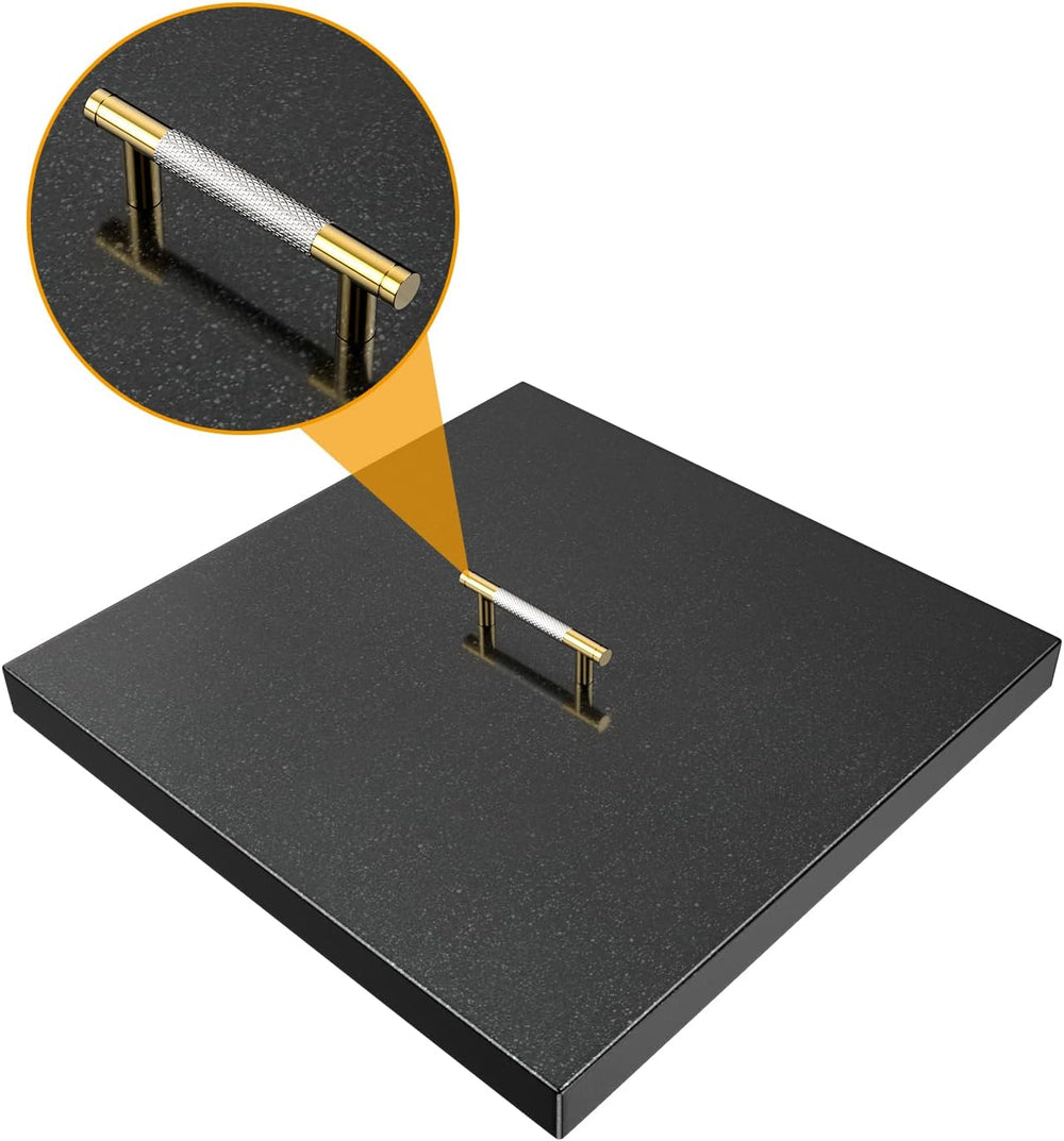 Fire Pit Burner Cover Square for 18 x 18 Inches Linear Drop-in Burner Pan, Fi...