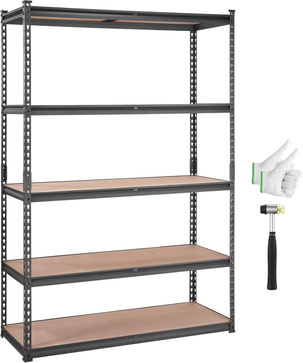 VEVOR Storage Shelves 5-Tier Adjustable 2000 lbs 48"x18"x72" S...