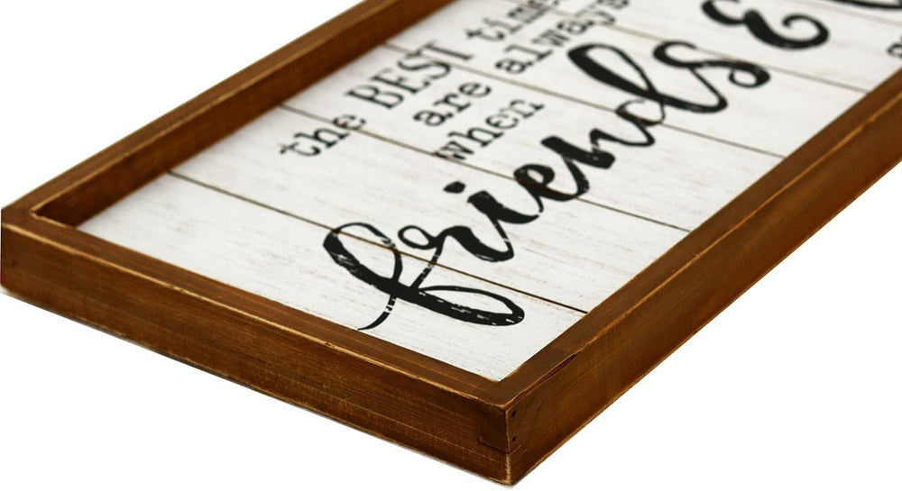The Best Times Friends & Family Rustic Wood Sign, Farmhouse Wall Decor wi...