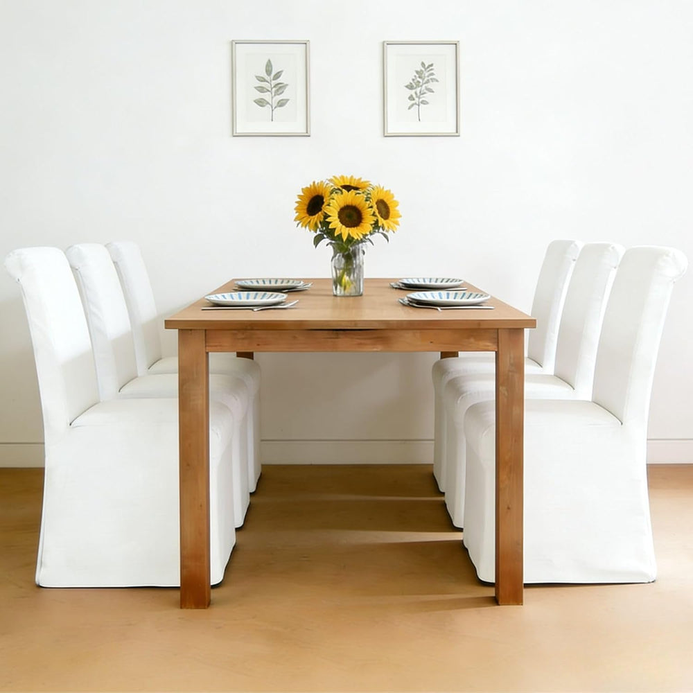 Parsons Dining Chairs Set of 6, Upholstered Slipcovered Dining Room Chairs wi...