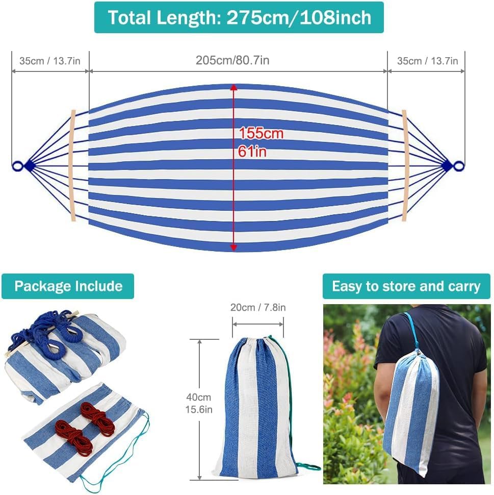 MOSFiATA Hammocks Portable Camping Hammock Upgraded 550lb Comfortable Fabric ...