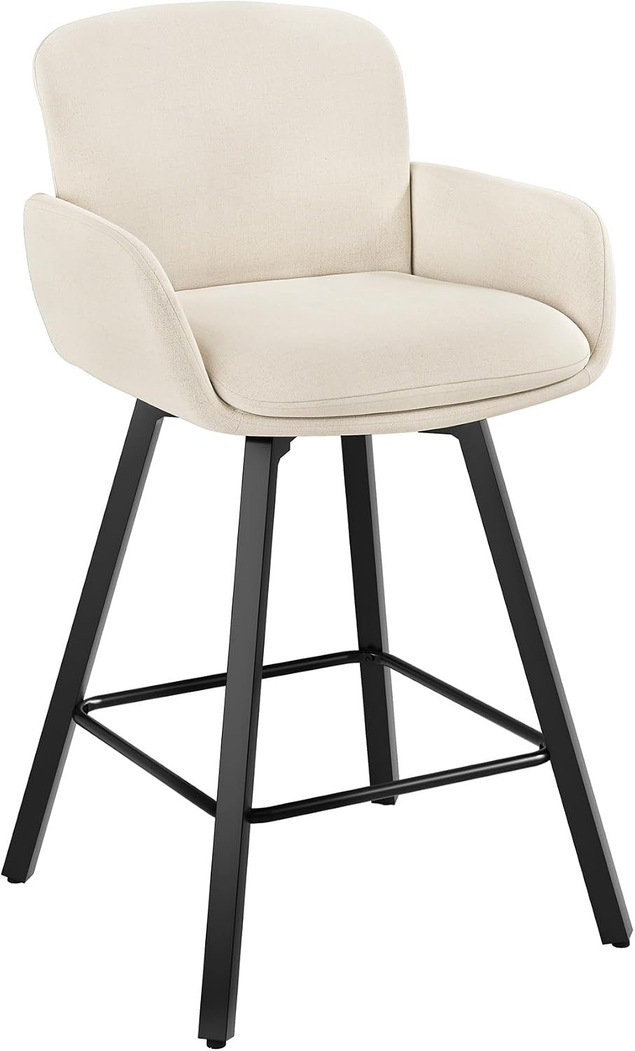 LUE BONA 26" Swivel Bar Stools Set of 3, Counter Height Bar Stools with ...