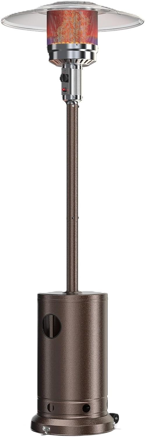 DUMOS 48,000 BTU Propane Patio Heater with Wheels, Outdoor Gas Heater