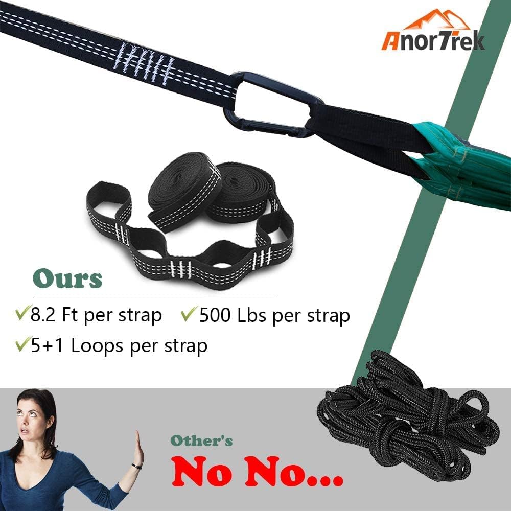 AnorTrek Camping Hammock with Mosquito Net, Double & Single Lightweight P...