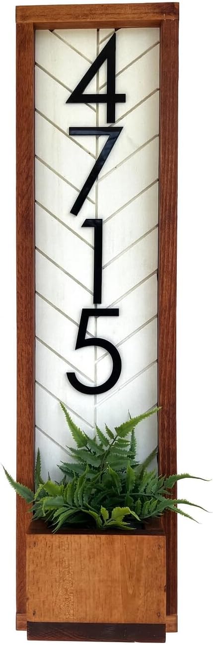 Fairview Customizable Vertical Address Sign Planter for your House, Vertical ...