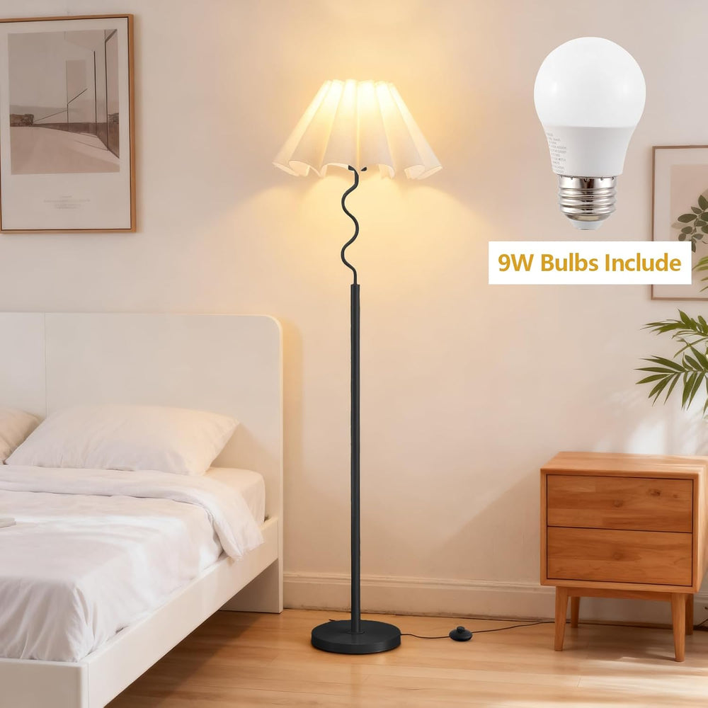 EOEYYOYB Modern Floor Lamp with 3 Color Temperatures, Foot Switch Standing La...