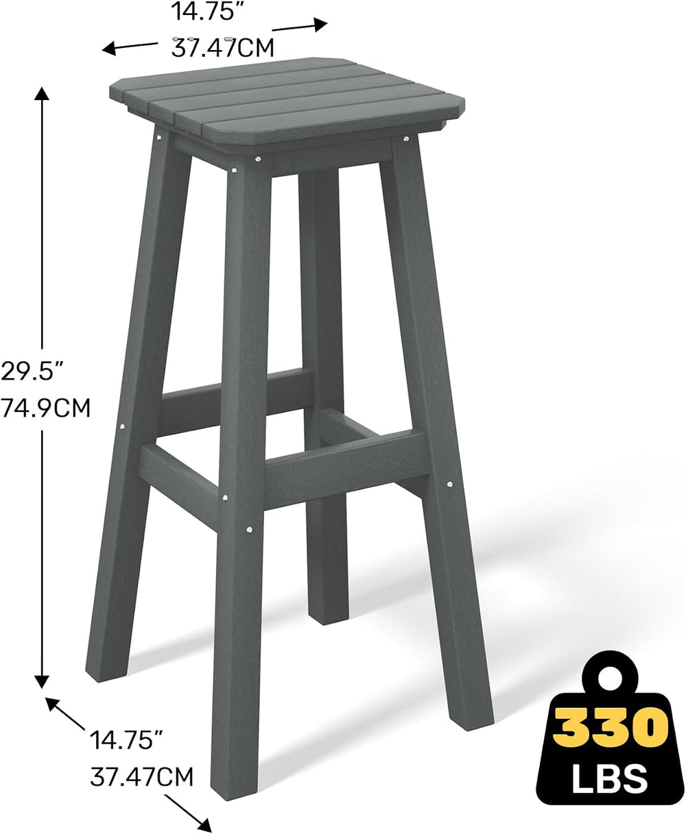Costaelm 29" Height Outdoor Bar Stools, All-Weather Bar Stools, Adironda...