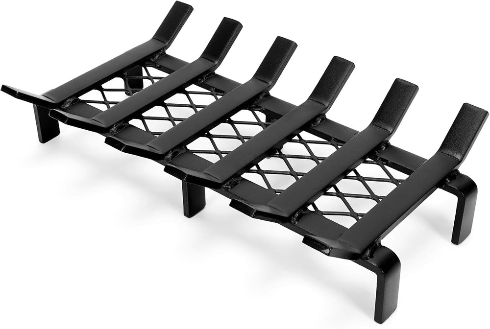 WILLOW WEAVE Fireplace Grate 17 inch with Ember Retainer, Wood Stove Grate