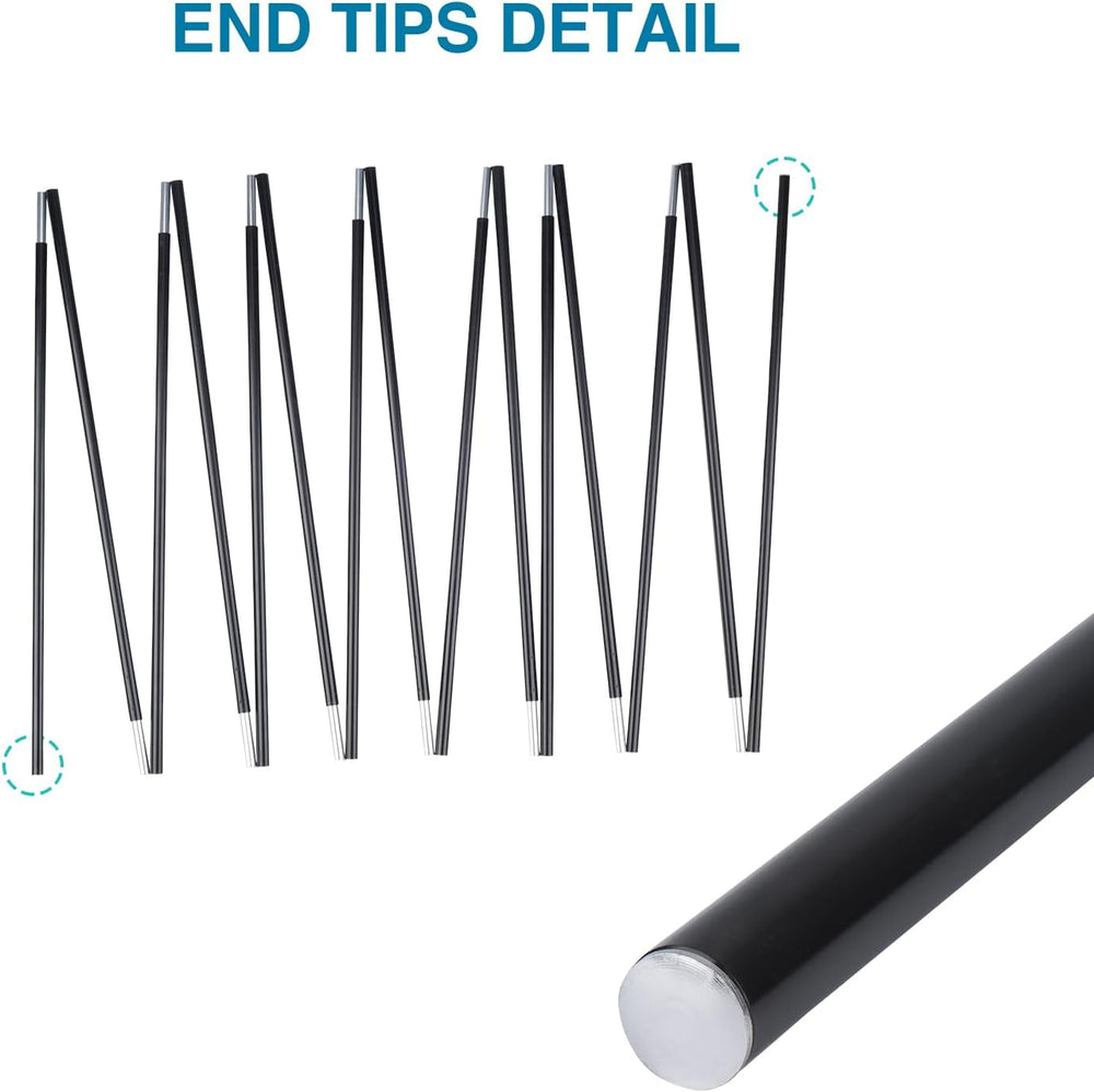 Aluminum Tent Poles Replacement, Black Pre-Assembled Tent Pole, 7001 T6 Heate...