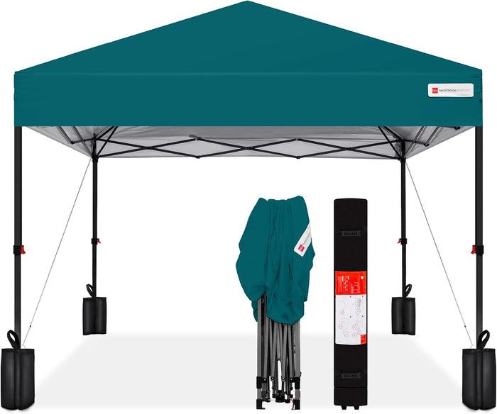 Best Choice Products 8x8 Pop Up Canopy Tent, EZ Setup, Cerulean