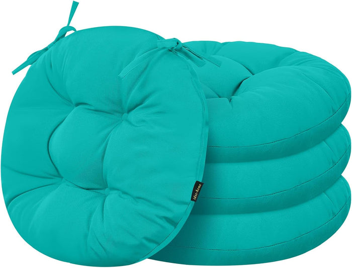 idee-home Outdoor Bistro Chair Cushions Set of 4, Round Seat Cushions