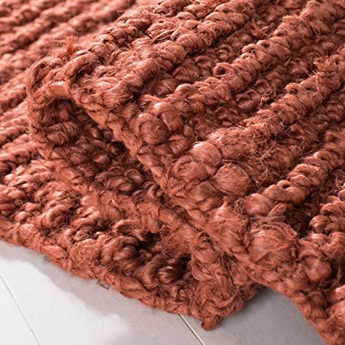 SAFAVIEH Area Rug 10x14 - Natural Fiber Collection - Large - Rust, Handmade J...