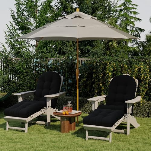 Outdoor Adirondack Chair Cushion 44x19x4 Inch, Black