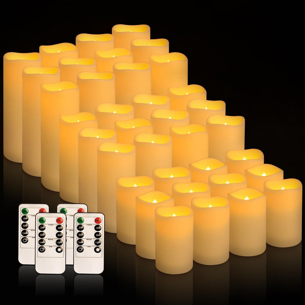 36 Pack Waterproof Flameless LED Candles - Outdoor Battery Operated Candles w...