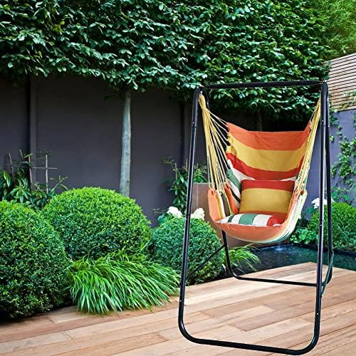 Hammock Chair with Stand,Hammock Chair Stand with Hanging Swing Chair Include...