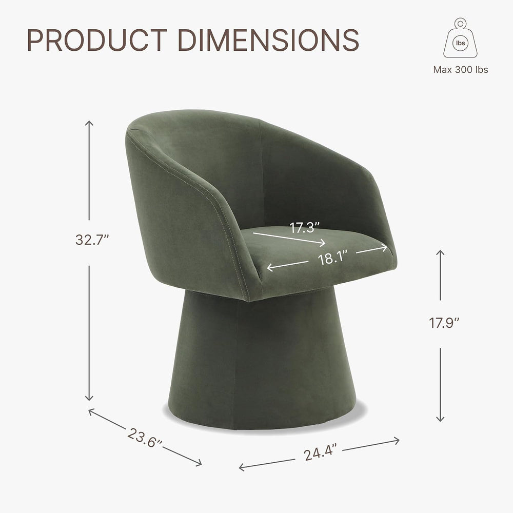 KISLOT Swivel Dining Chairs Modern Accent Armchair Side Deskchair for Diningr...