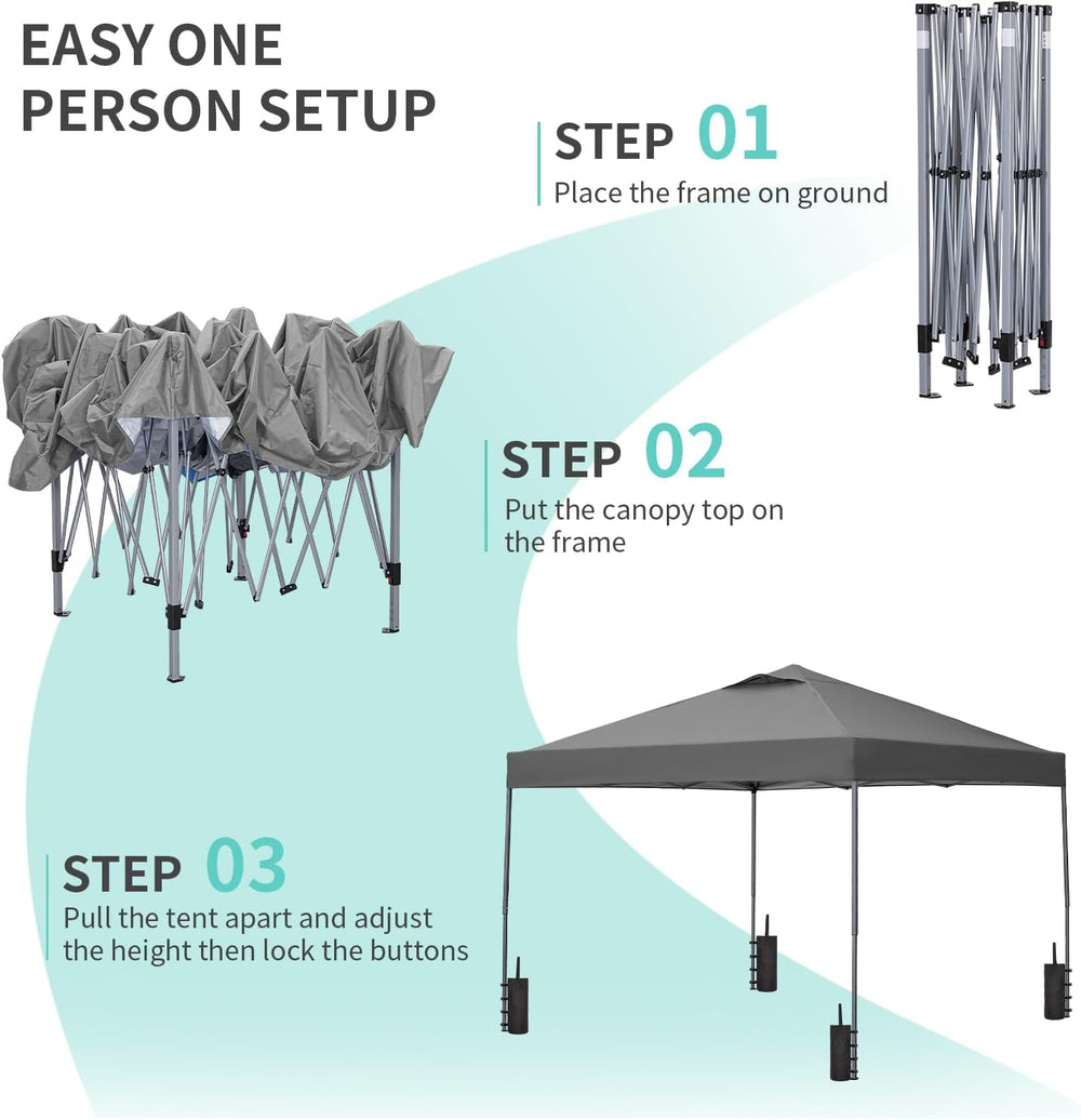 GDY 10x10 Pop Up Canopy Tent, Outdoor Canopy, Patio Tent,Commercial Instant G...