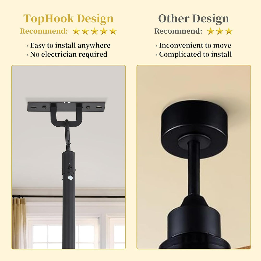 25Inch Outdoor Caged Ceiling Fan with Light Remote Control 3 Color Temp. IP65...