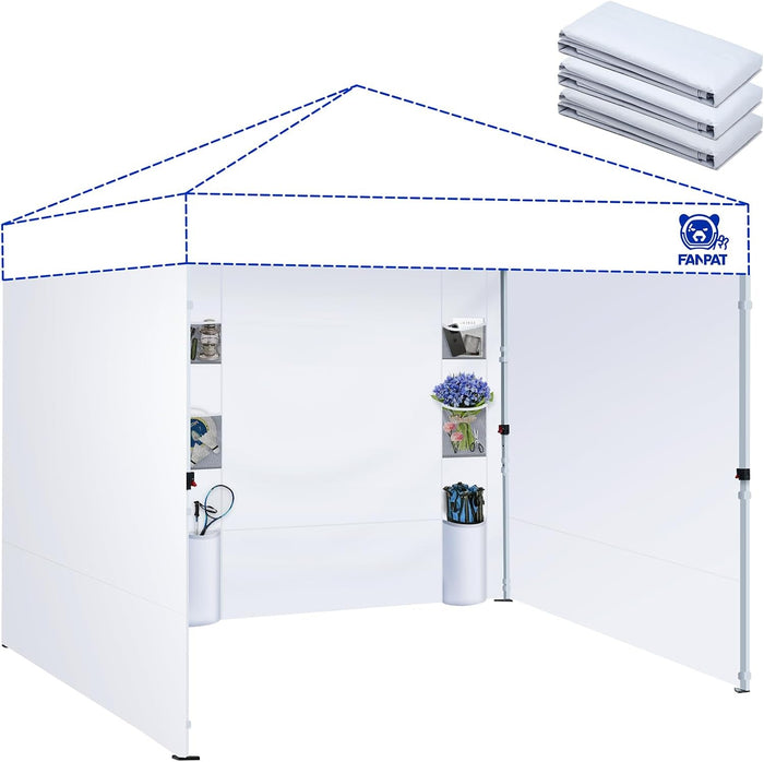 FANPAT Instant Canopy Tent SideWalls with 6 Pockets for 10x10 FT Pop Up Canopy, 210D Polyester Waterproof(3PCS Sidewall Only, Canopy Tent NOT Included)