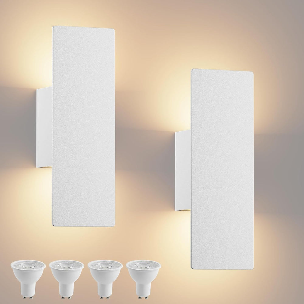Tipace Hardwired White Wall Sconces,3000K Modern Wall Lights Led Indoor Wall ...