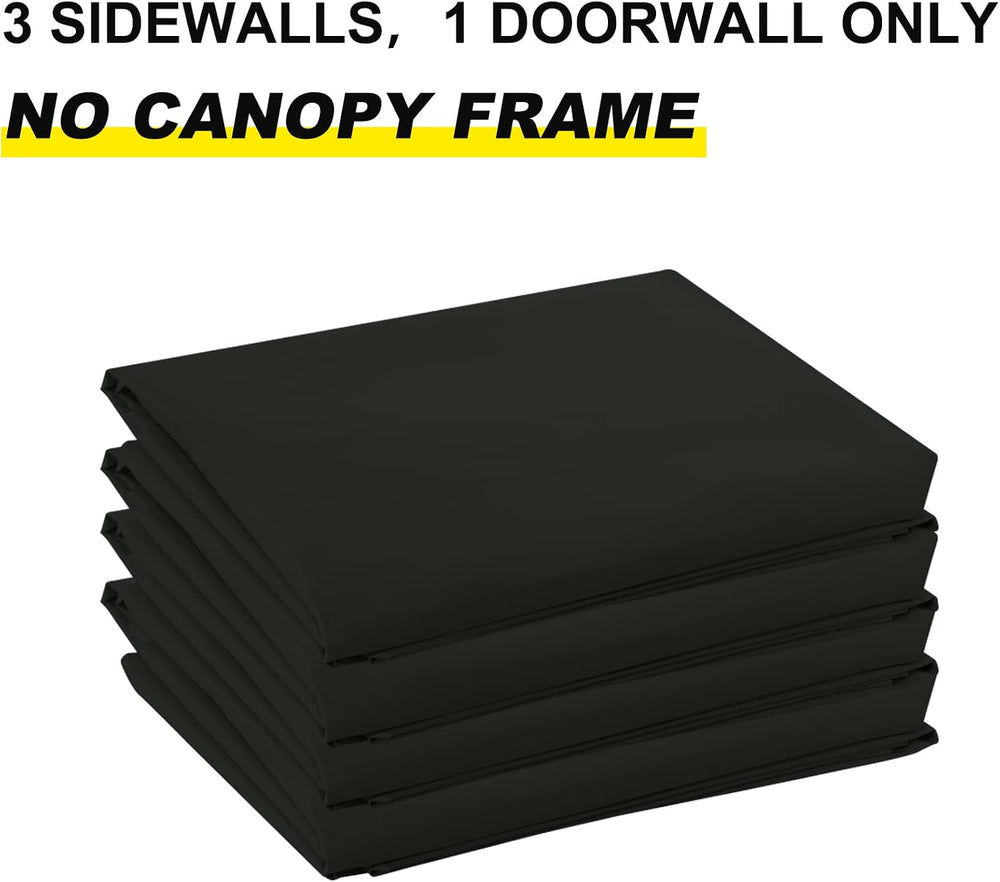 ABCCANOPY Canopy Side Wall Set 10x10,4 Walls Only No Frame and Top Black