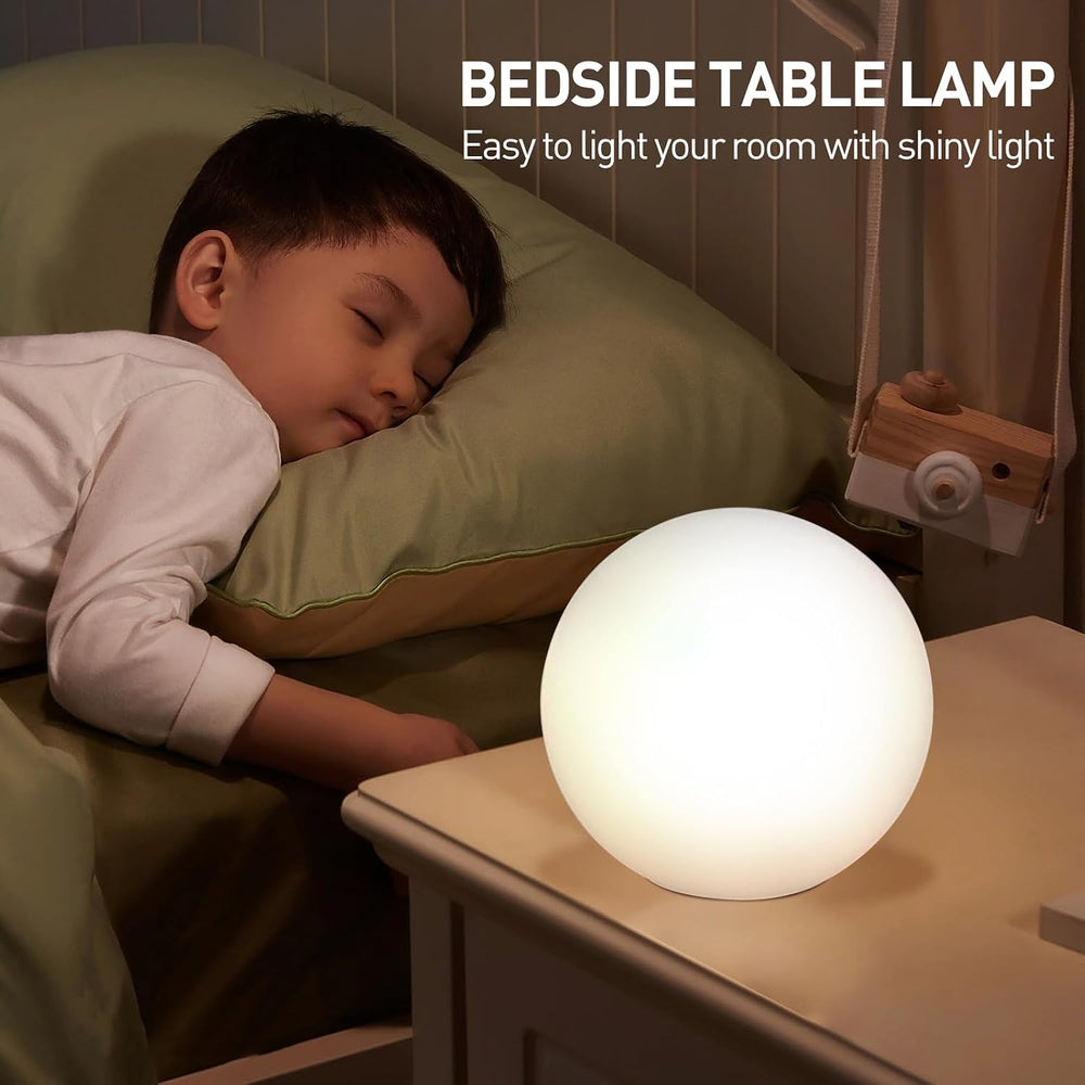 7.8 Inch Ball Table Lamp with Glass Shade