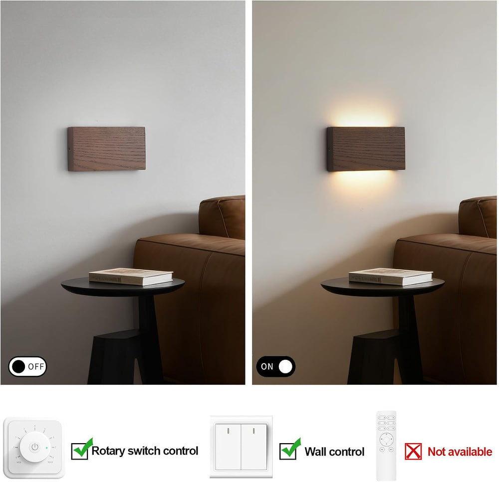 Wood Wall Sconce Indoor Wall Lights Hardwired 2 Pack Up and Down，wall Lights ...