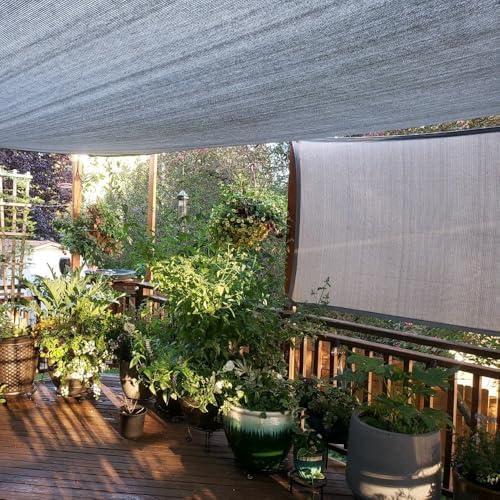 8X20 Ft Shade Cloth for Patio, 90% UV Block, 200GSM Sunshade Fabric