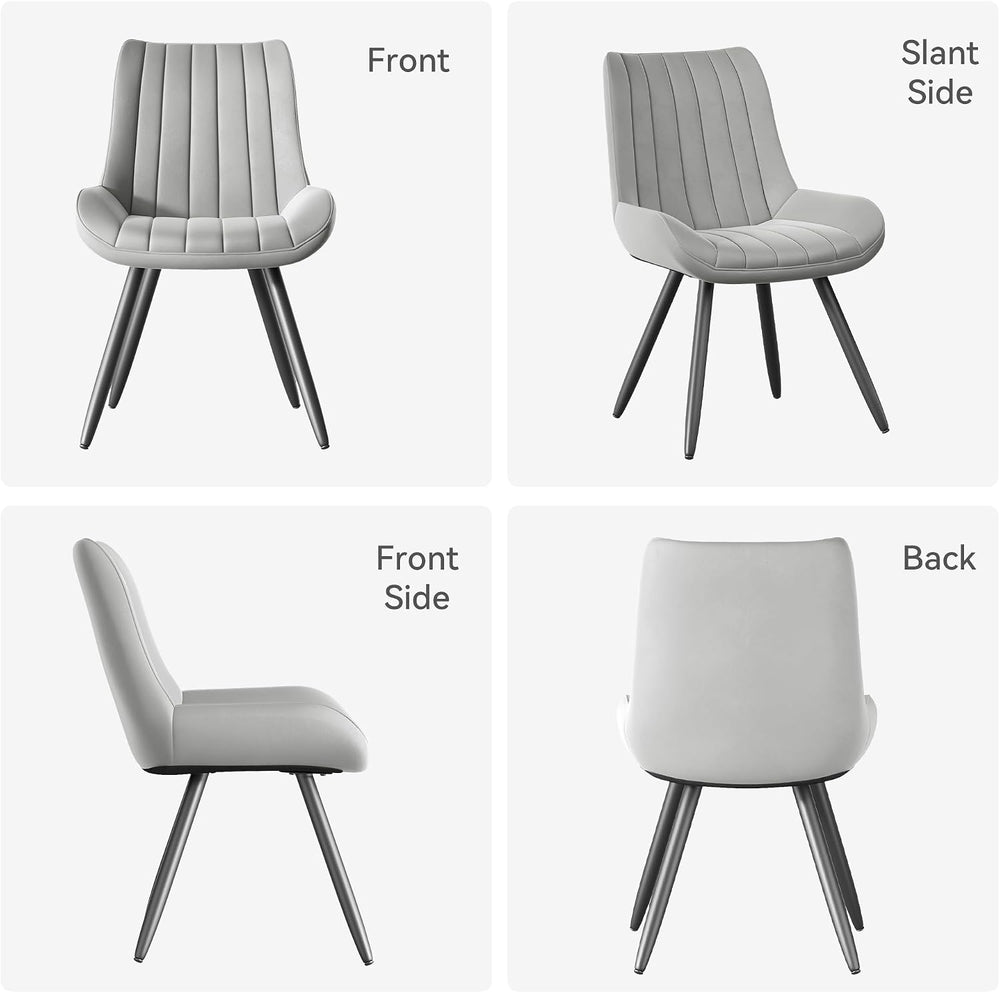Dining Chairs Set of 6, Mid Century Modern Kitchen Chairs with Soft Cushion, ...