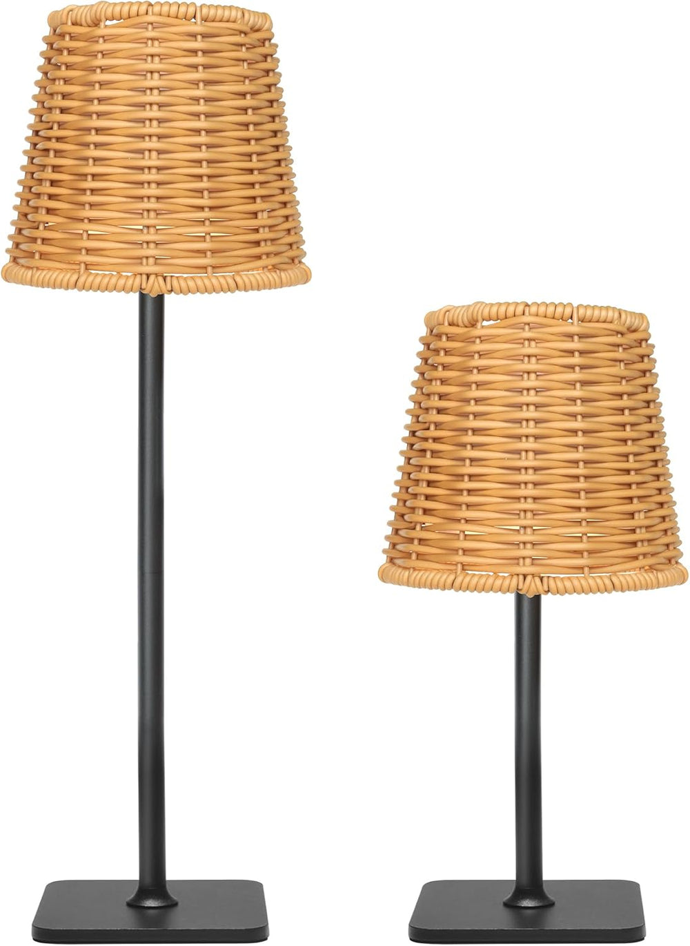 Mr.White Set of 2 Waterproof Outdoor Rechargeable Cordless Table Lamp with Wi...