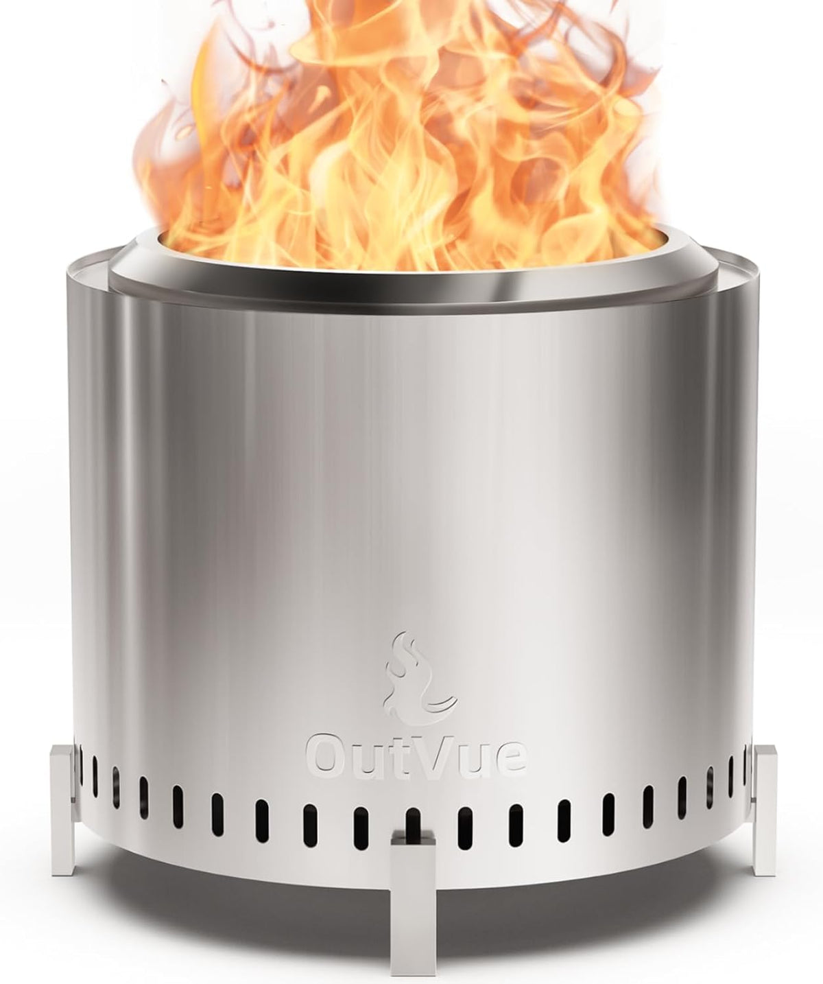 outvue 19.5 inch stainless steel smokeless fire pit, main product view