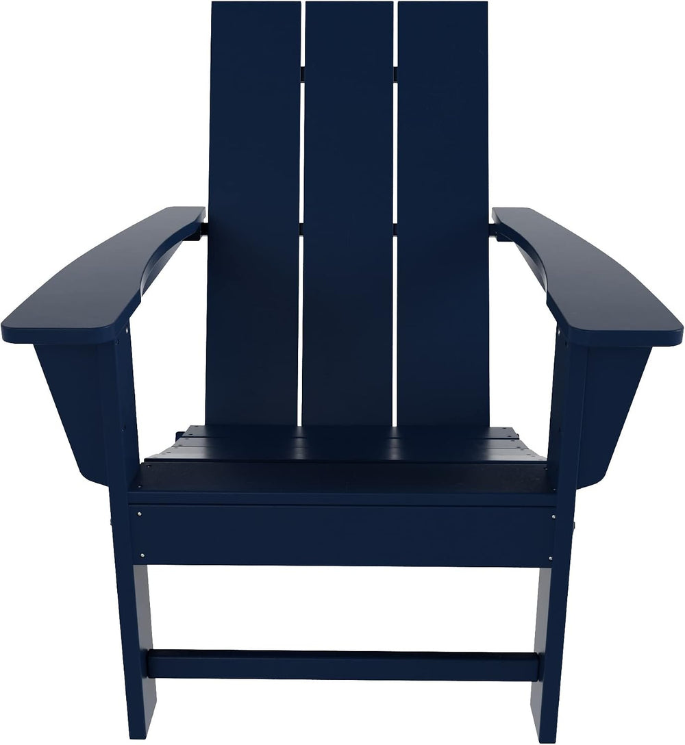 WestinTrends Ashore Modern Outdoor Folding Adirondack Chair (Set of 2), Navy ...