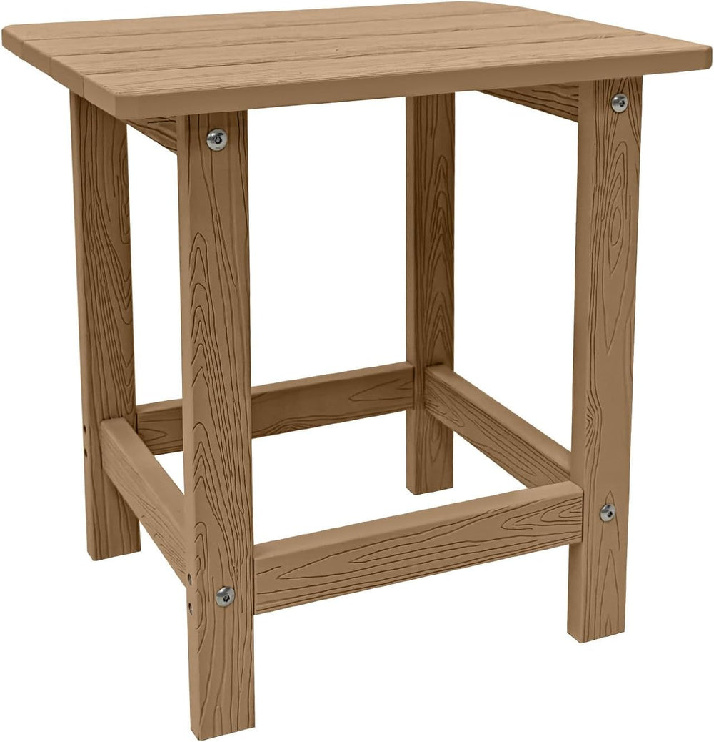 Meluvici Outdoor Side Table, HDPS Single Adirondack Side Table Weather Resist...