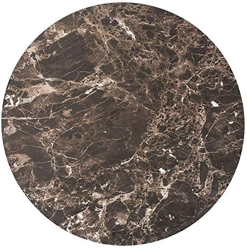 Pearington Lucia Round Cocktail Bar, Pub, and Bistro Table with Faux Marble T...