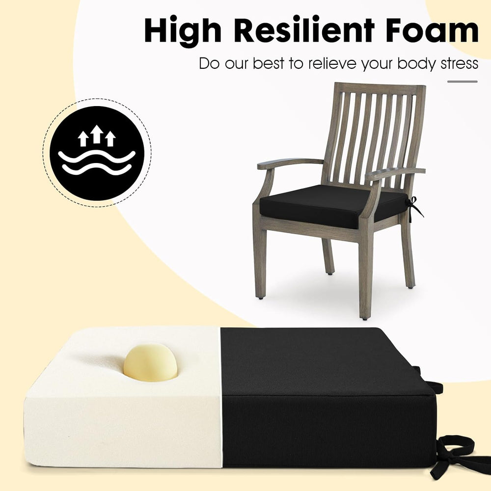 Outdoor Chair Cushions Set of 4 Fade Water Resistant, Patio Furniture Cushion...