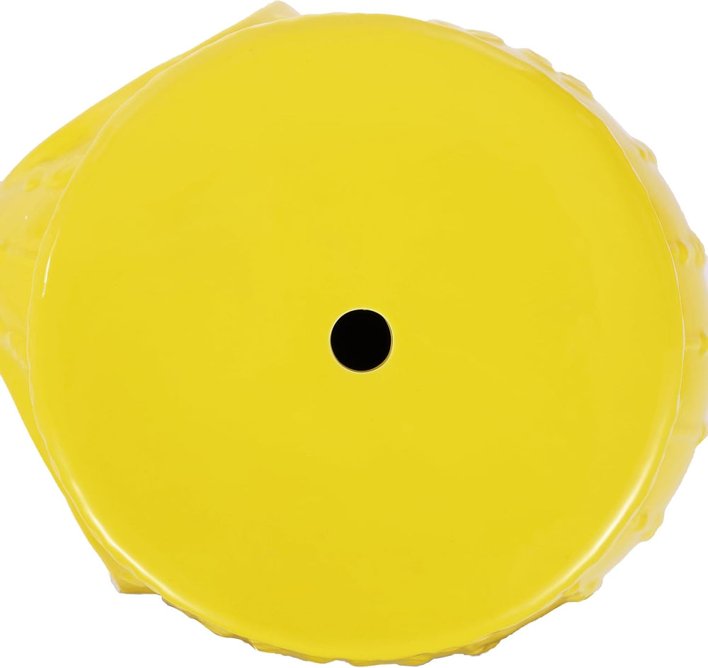 JONATHAN Y Orla Elephant Garden Stool 18.5" Ceramic Accent Table, Yellow