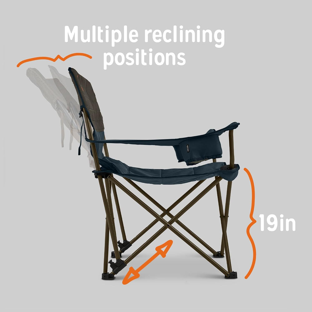 Kelty Deluxe Lounge Chair – Folding Outdoor Camp Chair, Insulated Cupholders,...
