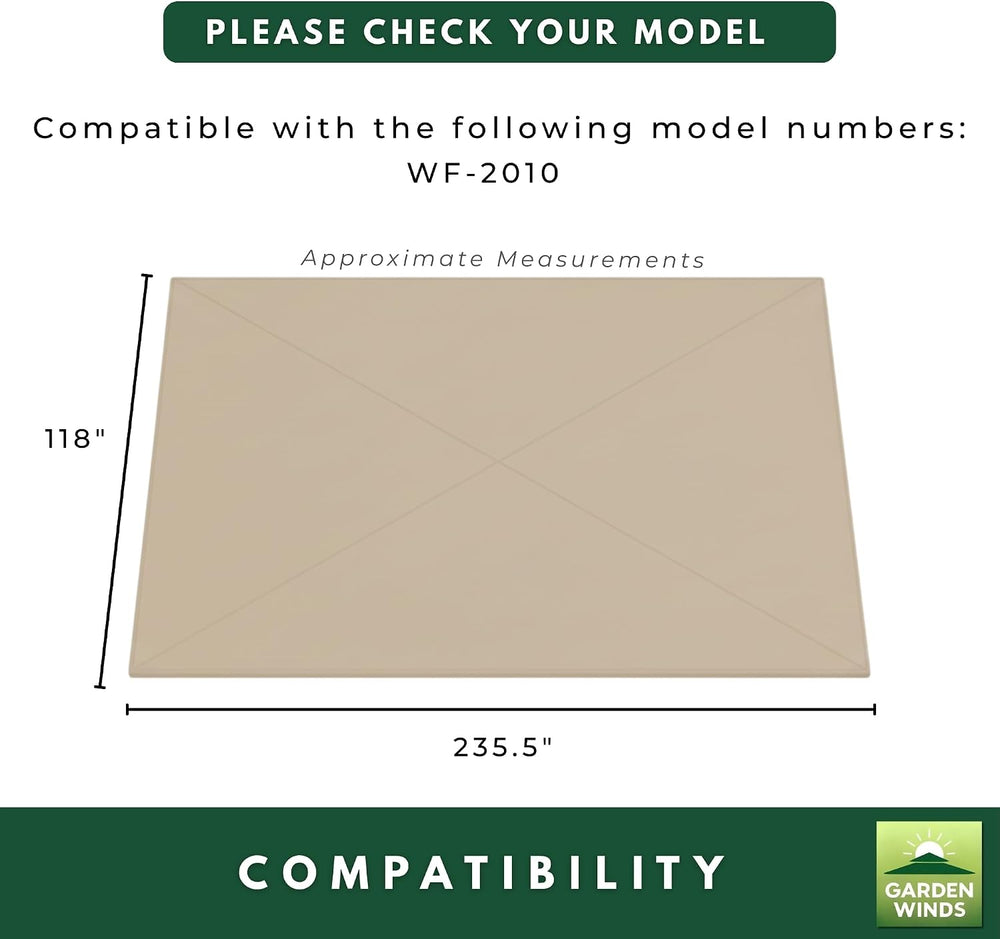 Garden Winds Reinforced RipLock 350 Replacement Canopy Top Cover Compatible w...