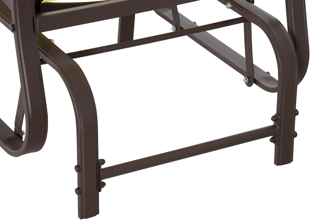 Outsunny Outdoor Glider Chair Patio Garden Steel Frame Beige
